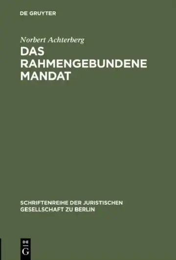 Cover of Das rahmengebundene Mandat