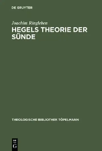 Cover of Hegels Theorie der Sünde