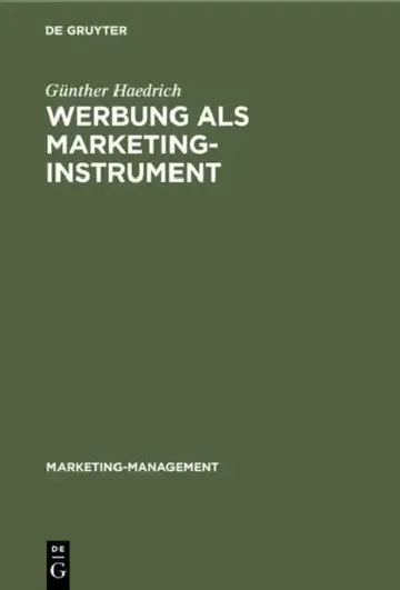 Cover of Werbung als Marketinginstrument