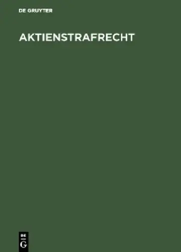 Cover of Aktienstrafrecht