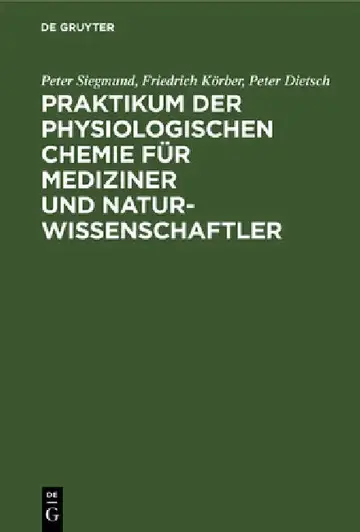Cover of Praktikum der physiologischen Chemie für Mediziner und Naturwissenschaftler
