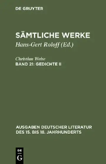 Cover of Sämtliche Werke, Band 21, Gedichte II