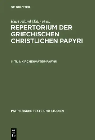 Cover of Kirchenväter-Papyri