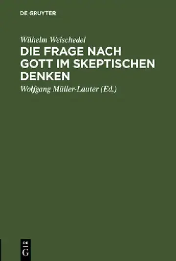 Cover of Die Frage nach Gott im skeptischen Denken