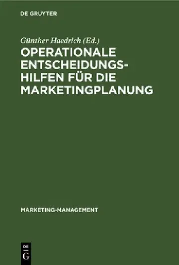 Cover of Operationale Entscheidungshilfen für die Marketingplanung