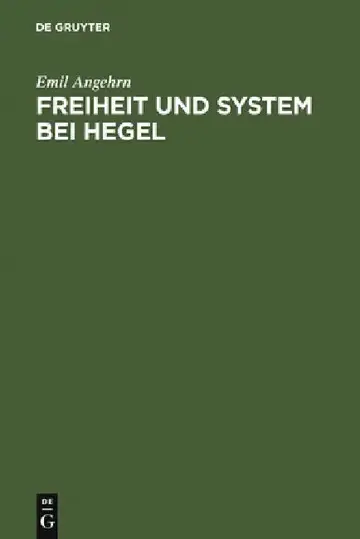 Cover of Freiheit und System bei Hegel