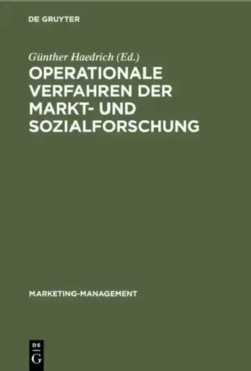 Cover of Operationale Verfahren der Markt- und Sozialforschung