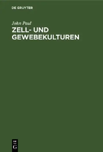 Cover of Zell- und Gewebekulturen