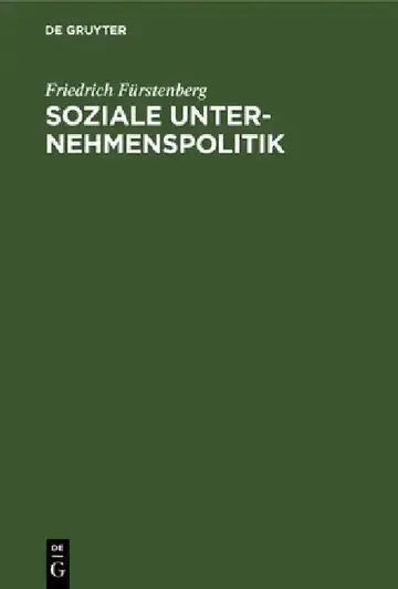 Cover of Soziale Unternehmenspolitik