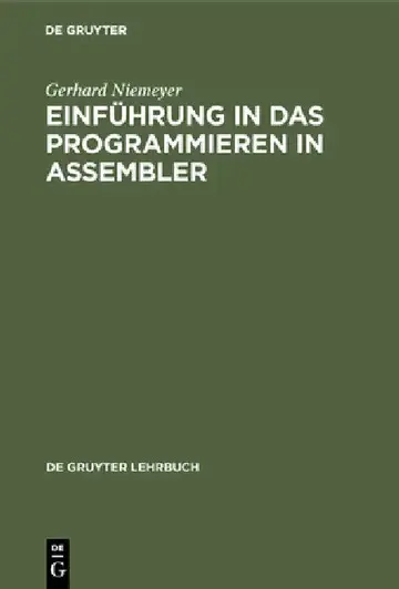 Cover of Einführung in das Programmieren in Assembler