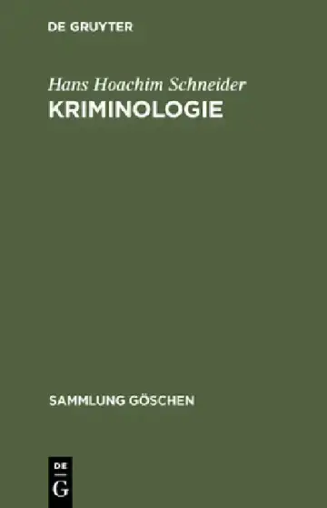 Cover of Kriminologie