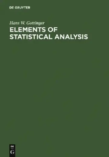 Cover of Elements of Statistical Analysis