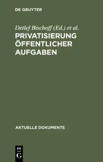 Cover of Privatisierung öffentlicher Aufgaben