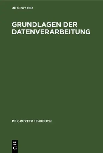 Cover of Grundlagen der Datenverarbeitung