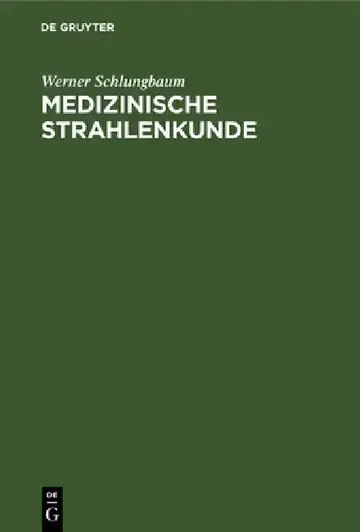 Cover of Medizinische Strahlenkunde