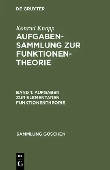 Cover of Aufgaben Zur Elementaren Funktionentheorie