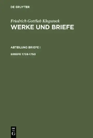 Cover of Briefe 1738-1750
