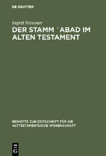 Cover of Der Stamm ‛abad im Alten Testament