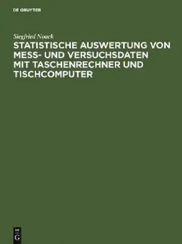 Cover of Statistische Auswertung von Mess- und Versuchsdaten mit Taschenrechner und Tischcomputer