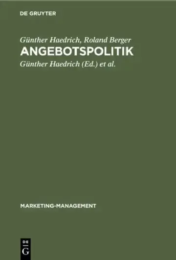 Cover of Angebotspolitik