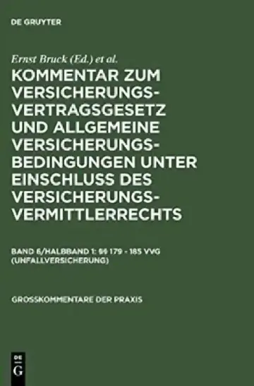 Cover of 179 - 185 Vvg (Unfallversicherung)