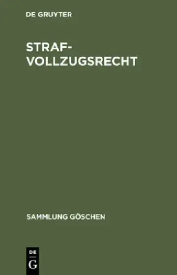 Cover of Strafvollzugsrecht