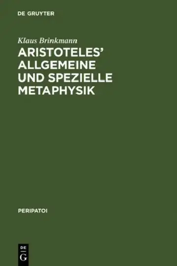 Cover of Aristoteles' Allgemeine Und Spezielle Metaphysik