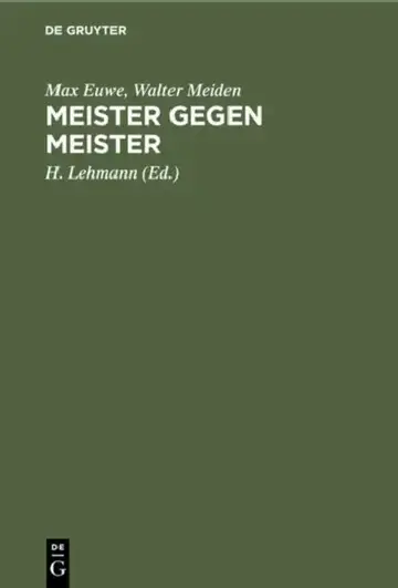 Cover of Meister Gegen Meister