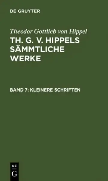 Cover of Kleinere Schriften