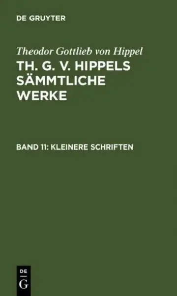 Cover of Kleinere Schriften