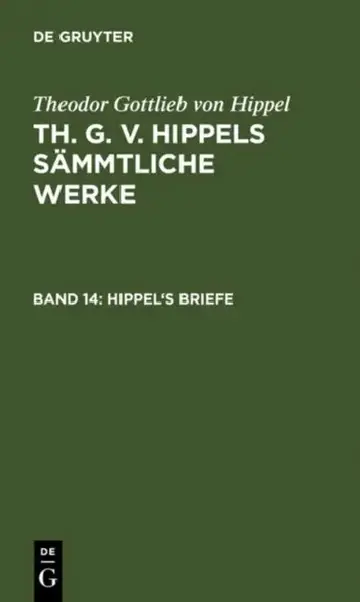 Cover of Hippel's Briefe