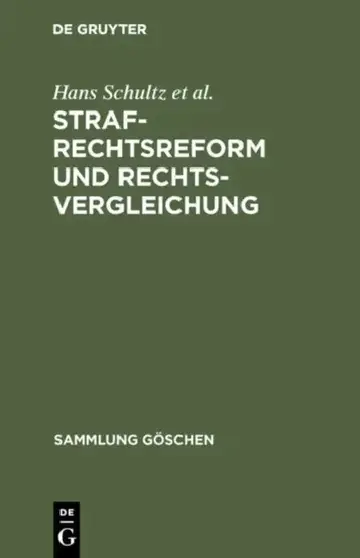 Cover of Strafrechtsreform und Rechtsvergleichung