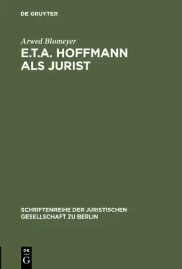 Cover of E.T.A. Hoffmann als Jurist