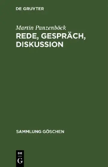 Cover of Rede, Gespräch, Diskussion