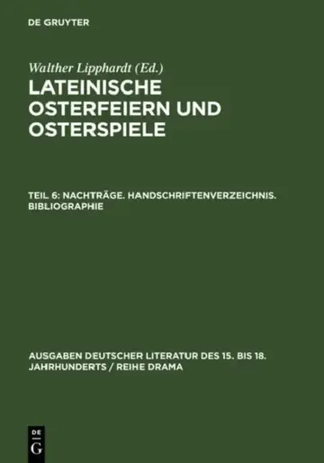 Cover of Nachträge. Handschriftenverzeichnis. Bibliographie