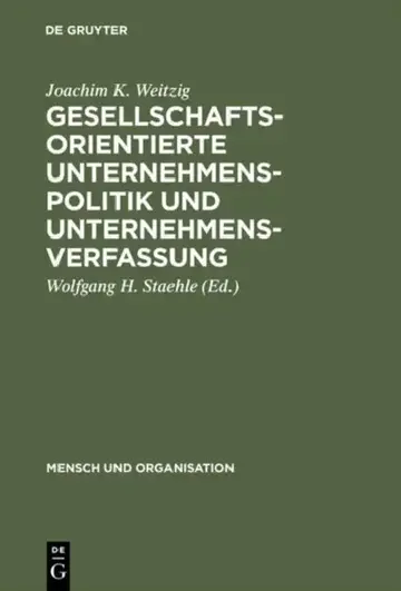 Cover of Gesellschaftsorientierte Unternehmenspolitik und Unternehmensverfassung