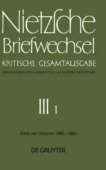 Cover of Briefe Von Friedrich Nietzsche Januar 1880 - Dezember 1884