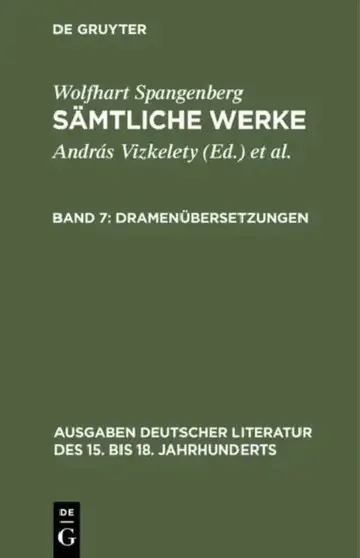 Cover of Sämtliche Werke, Band 7, Dramenübersetzungen