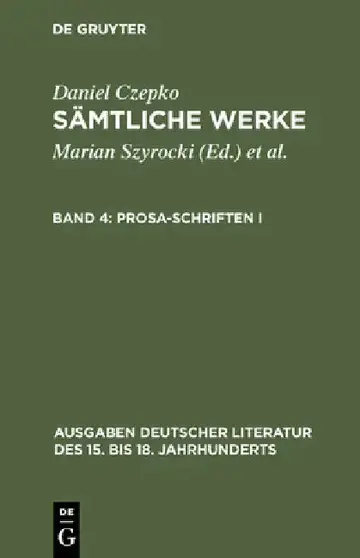 Cover of Sämtliche Werke, Band 4, Prosa-Schriften I