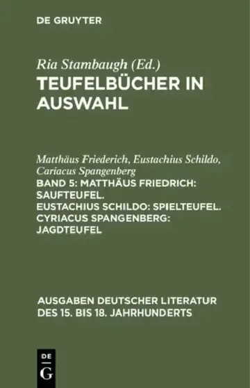 Cover of Teufelbücher in Auswahl, Band 5, Matthäus Friedrich