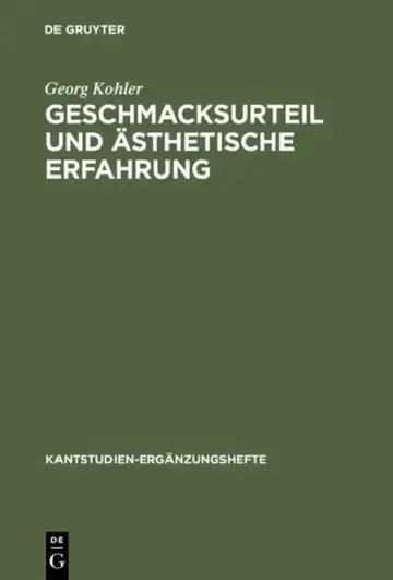 Cover of Geschmacksurteil Und Ästhetische Erfahrung