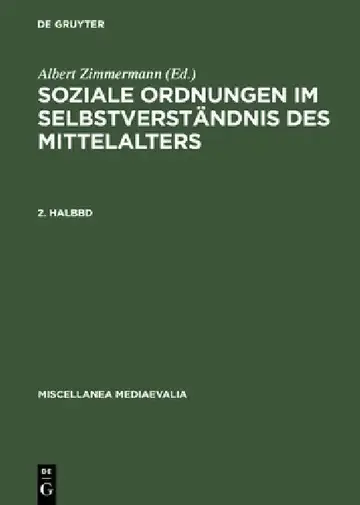 Cover of Soziale Ordnungen Im Selbstverstandnis Des Mittelalters. 2. Halbbd
