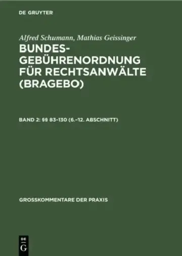 Cover of §§ 83-130 (6.-12. Abschnitt)