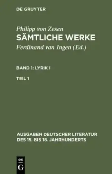 Cover of Sämtliche Werke. Bd 1