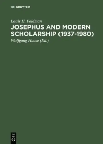 Cover of Josephus and Modern Scholarship (1937-1980)