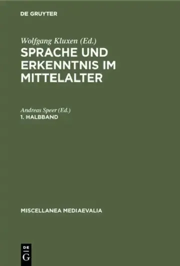 Cover of Sprache Und Erkenntnis Im Mittelalter. 1. Halbbd