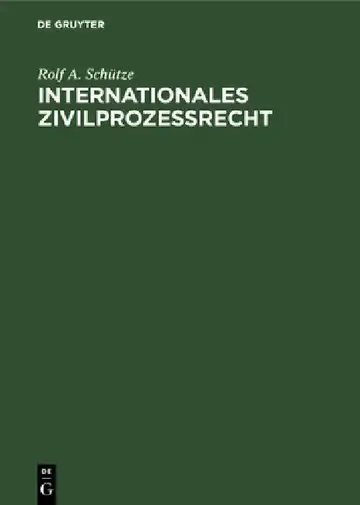 Cover of Internationales Zivilprozeßrecht