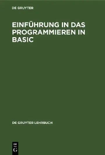Cover of Einführung in das Programmieren in BASIC