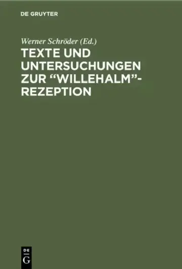 Cover of Texte Und Untersuchungen Zur "Willehalm"-Rezeption