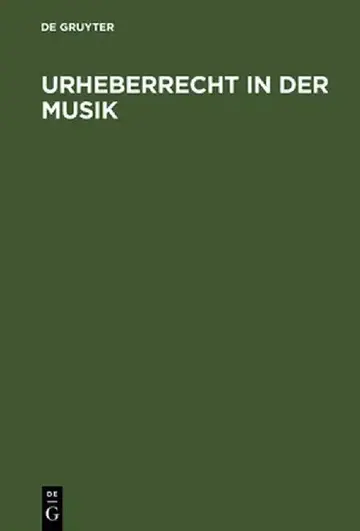 Cover of Urheberrecht in Der Musik